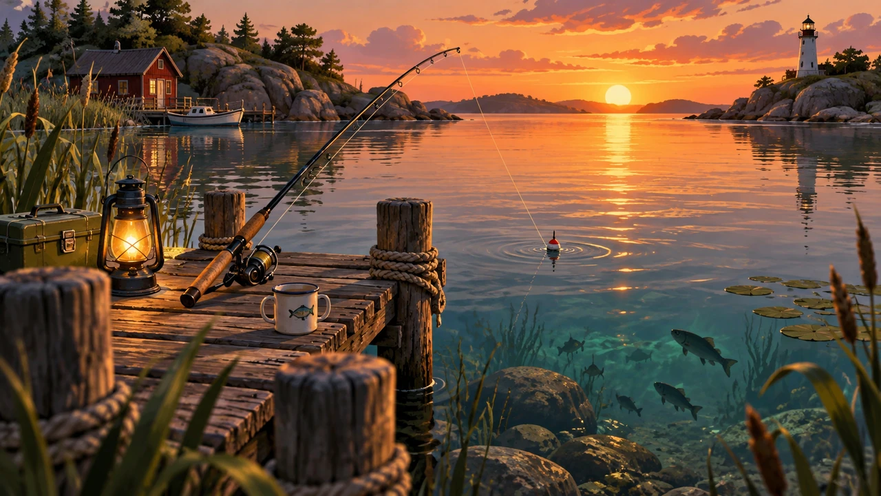 Sunset Cast illustrated scene one